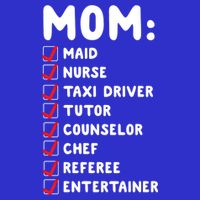 Mom Has Y Jobs Maid Chef Referee Funny Checklist Meme Gift Poster