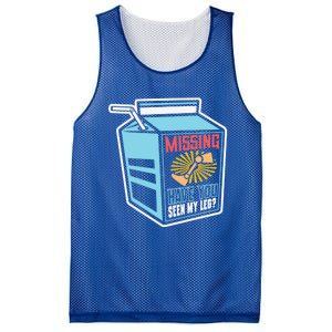 "Missing Have You Seen My Leg" Leg Amputation Humor Meaningful Gift Mesh Reversible Basketball Jersey Tank