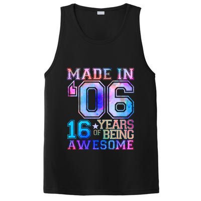 Made In 06 2006 16 Years Of Being Awesome Sweet Sixteen Birthday PosiCharge Competitor Tank