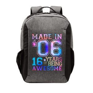 Made In 06 2006 16 Years Of Being Awesome Sweet Sixteen Birthday Vector Backpack