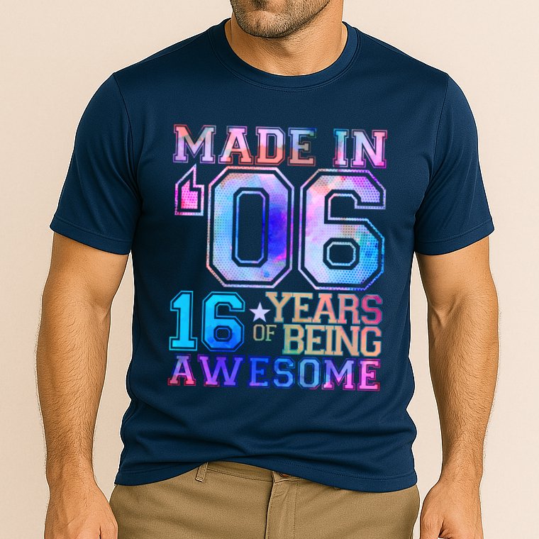 Made In 06 2006 16 Years Of Being Awesome Sweet Sixteen Birthday Cooling Performance Crew T-Shirt