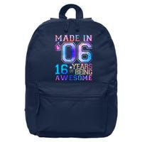 Made In 06 2006 16 Years Of Being Awesome Sweet Sixteen Birthday 16 in Basic Backpack