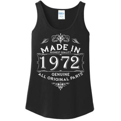 Made In 1972 Aged To Perfection Vintage 50th Birthday Ladies Essential Tank