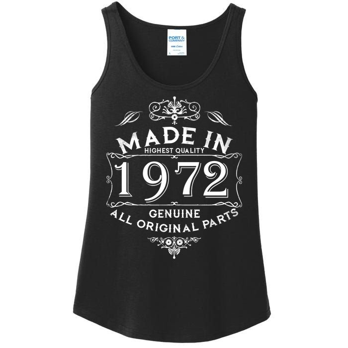 Made In 1972 Aged To Perfection Vintage 50th Birthday Ladies Essential Tank