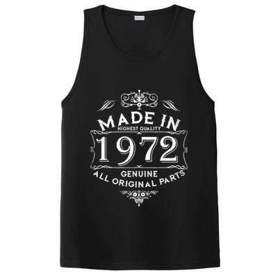 Made In 1972 Aged To Perfection Vintage 50th Birthday PosiCharge Competitor Tank