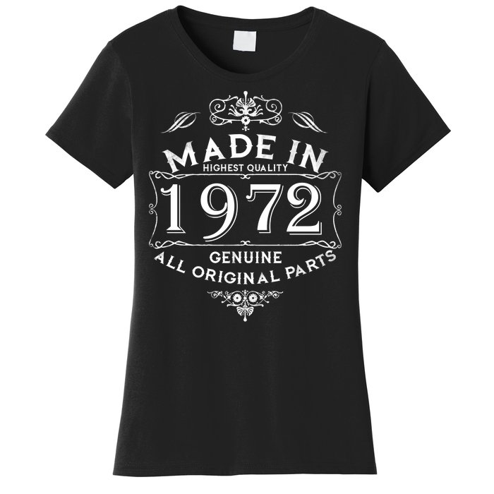 Made In 1972 Aged To Perfection Vintage 50th Birthday Women's T-Shirt