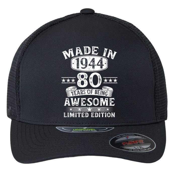 Made In 1944 80 Years Old Gifts 80th Birthday Gift Flexfit Unipanel Trucker Cap