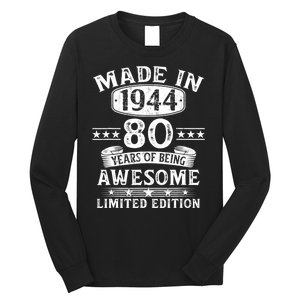 Made In 1944 80 Years Old Gifts 80th Birthday Gift Long Sleeve Shirt