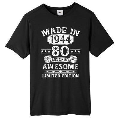 Made In 1944 80 Years Old Gifts 80th Birthday Gift Tall Fusion ChromaSoft Performance T-Shirt