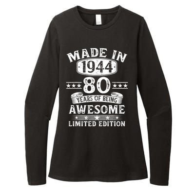 Made In 1944 80 Years Old Gifts 80th Birthday Gift Womens CVC Long Sleeve Shirt