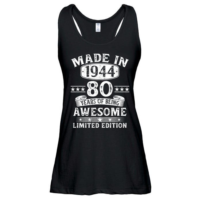 Made In 1944 80 Years Old Gifts 80th Birthday Gift Ladies Essential Flowy Tank