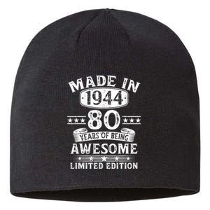 Made In 1944 80 Years Old Gifts 80th Birthday Gift Sustainable Beanie