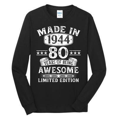 Made In 1944 80 Years Old Gifts 80th Birthday Gift Tall Long Sleeve T-Shirt