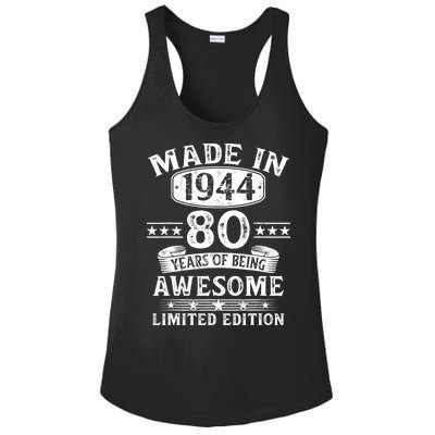 Made In 1944 80 Years Old Gifts 80th Birthday Gift Ladies PosiCharge Competitor Racerback Tank