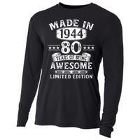 Made In 1944 80 Years Old Gifts 80th Birthday Gift Cooling Performance Long Sleeve Crew