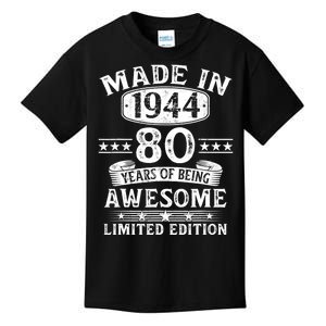 Made In 1944 80 Years Old Gifts 80th Birthday Gift Kids T-Shirt