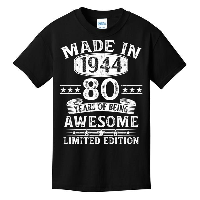 Made In 1944 80 Years Old Gifts 80th Birthday Gift Kids T-Shirt