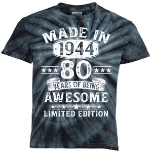 Made In 1944 80 Years Old Gifts 80th Birthday Gift Kids Tie-Dye T-Shirt