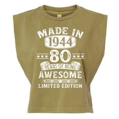 Made In 1944 80 Years Old Gifts 80th Birthday Gift Garment-Dyed Women's Muscle Tee