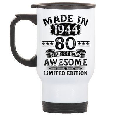 Made In 1944 80 Years Old Gifts 80th Birthday Gift Stainless Steel Travel Mug