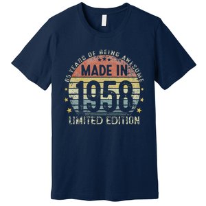 Made In 1958 65 Years Old 65th Birthday Gifts For Love Premium T-Shirt