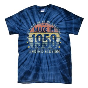 Made In 1958 65 Years Old 65th Birthday Gifts For Love Tie-Dye T-Shirt