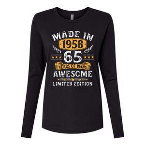 Made In 1958 65 Years Old Gifts 65th Birthday Gift For Cute Womens Cotton Relaxed Long Sleeve T-Shirt