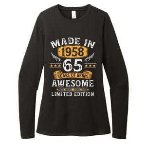 Made In 1958 65 Years Old Gifts 65th Birthday Gift For Cute Womens CVC Long Sleeve Shirt