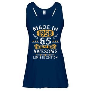 Made In 1958 65 Years Old Gifts 65th Birthday Gift For Cute Ladies Essential Flowy Tank