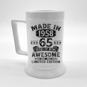 Made In 1958 65 Years Old Gifts 65th Birthday Gift For Beer Stein