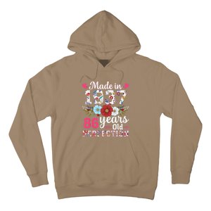 Made In 1937 Floral 86 Years Old 86th Birthday Hoodie