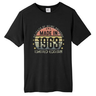 Made In 1963 60 Years Old 60th Birthday Gifts For Tall Fusion ChromaSoft Performance T-Shirt