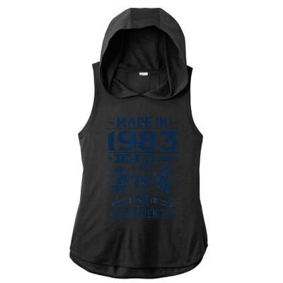 Made In 1983 Im Not 40 Im 18 With 22 Years Old Birthday Ladies PosiCharge Tri-Blend Wicking Draft Hoodie Tank