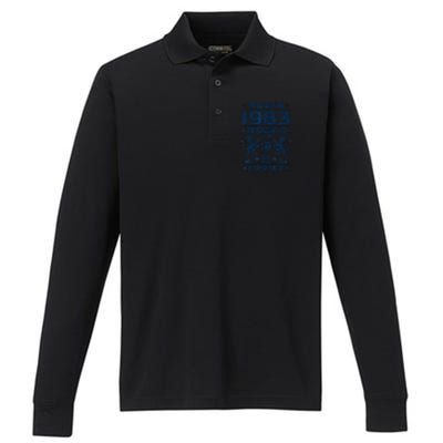 Made In 1983 Im Not 40 Im 18 With 22 Years Old Birthday Performance Long Sleeve Polo