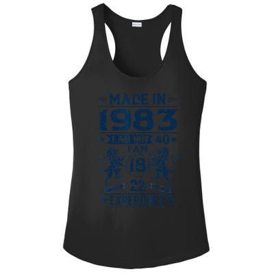 Made In 1983 Im Not 40 Im 18 With 22 Years Old Birthday Ladies PosiCharge Competitor Racerback Tank