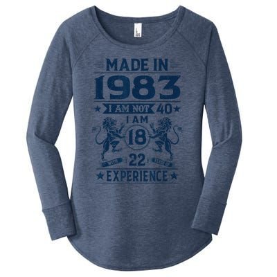 Made In 1983 Im Not 40 Im 18 With 22 Years Old Birthday Women's Perfect Tri Tunic Long Sleeve Shirt