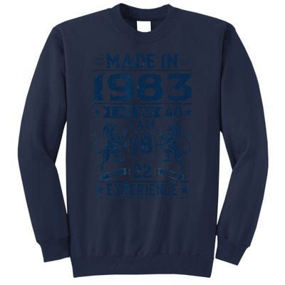 Made In 1983 Im Not 40 Im 18 With 22 Years Old Birthday Tall Sweatshirt