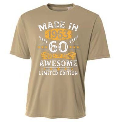 Made In 1963 60 Years Old Gifts 60th Birthday Gift For Cooling Performance Crew T-Shirt