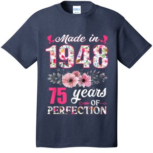 Made In 1948 Floral 75 Year Old 75th Birthday Present Gifts Wo T-Shirt