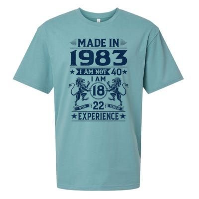 Made In 1983 Im Not 40 Im 18 With 22 Years Old Birthday Sueded Cloud Jersey T-Shirt