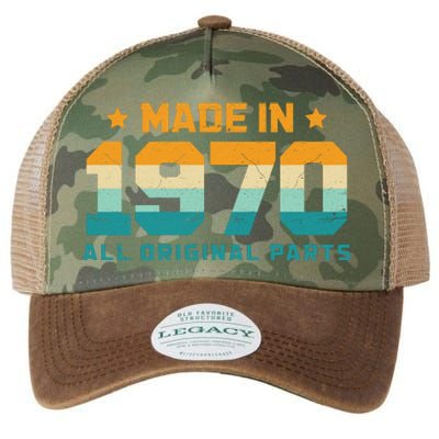 Made In 1970 All Original Parts Birth Year Typography Legacy Tie Dye Trucker Hat