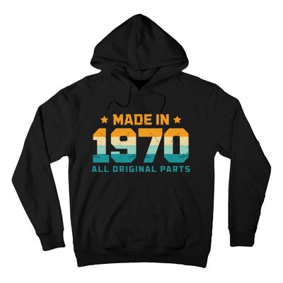 Made In 1970 All Original Parts Birth Year Typography Hoodie