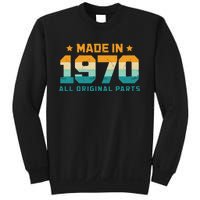 Made In 1970 All Original Parts Birth Year Typography Sweatshirt