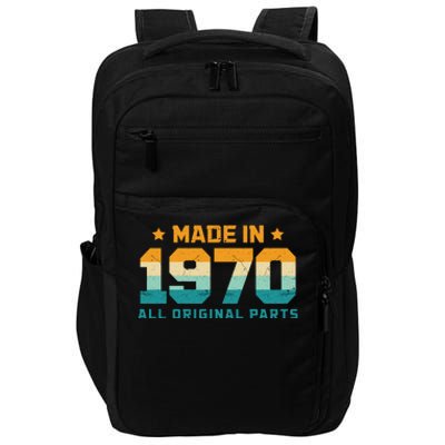 Made In 1970 All Original Parts Birth Year Typography Impact Tech Backpack