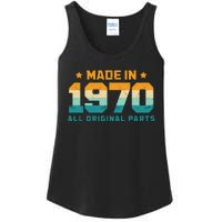 Made In 1970 All Original Parts Birth Year Typography Ladies Essential Tank