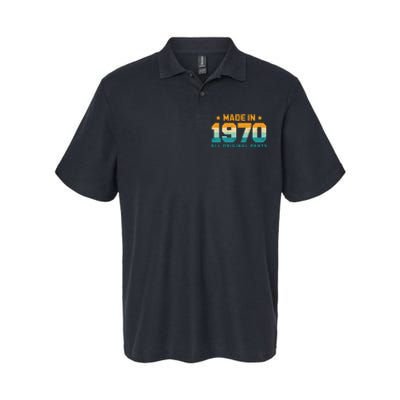 Made In 1970 All Original Parts Birth Year Typography Softstyle Adult Sport Polo