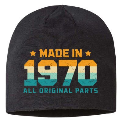 Made In 1970 All Original Parts Birth Year Typography Sustainable Beanie