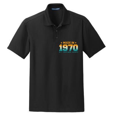 Made In 1970 All Original Parts Birth Year Typography Dry Zone Grid Polo