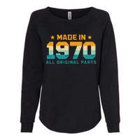 Made In 1970 All Original Parts Birth Year Typography Womens California Wash Sweatshirt