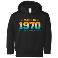 Made In 1970 All Original Parts Birth Year Typography Toddler Hoodie